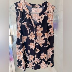 Sleeveless Floral Blouse